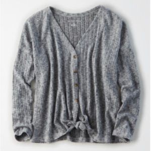 American Eagle| Grey Button up Sweater| Size: XS